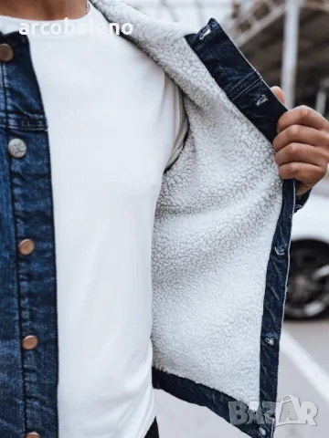 Мъжко изолирано дънково яке, 4цвята , снимка 5 - Якета - 47781394