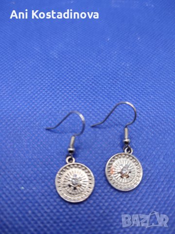 Обеци стомана със сърце розов кварц, снимка 14 - Обеци - 23266348