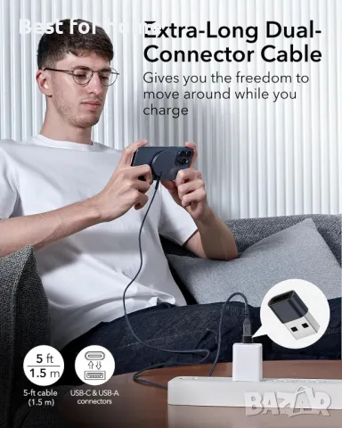 Мини безжично зарядно устройство, снимка 5 - Други - 49442404