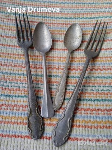 лот от много стари вилици и лъжици , снимка 1