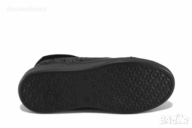 Дамски спортни обувки от естествена кожа в черно , снимка 5 - Дамски ежедневни обувки - 47205148