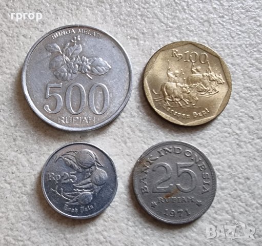 Монети. Индонезия. Индонезийски рупии . 4 бройки.