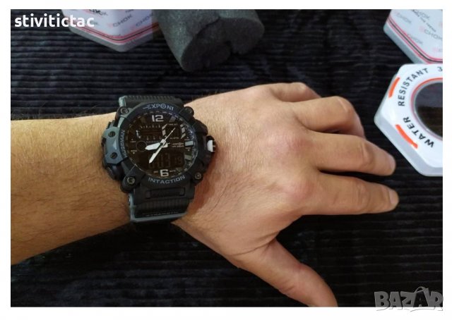 ЧАСОВНИК EXPONI СРЕБРИСТИ ЦИФРИ -  НОВО.., снимка 4 - Мъжки - 38472331