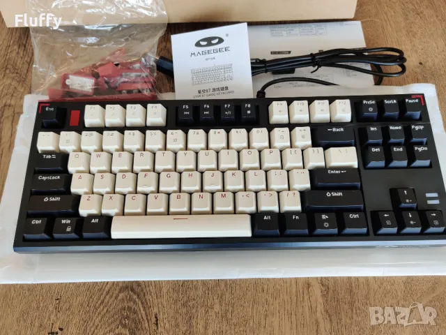 Геймърска механична клавиатура MageGee 87 – Blue/Brown switch - LED , снимка 2 - Клавиатури и мишки - 47919444