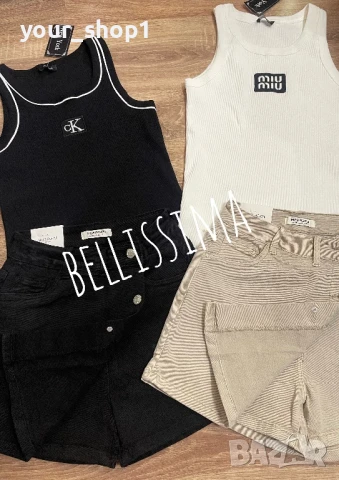 Къса дънкова пола/панталон потник рипс Calvin Klein Miu Miu , снимка 12 - Потници - 50711092