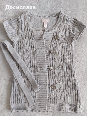 Детска жилетка машинно плетиво размер 5-6 години 