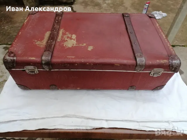 Куфар от жакардов картон, снимка 3 - Антикварни и старинни предмети - 49894461