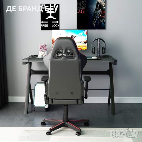 Геймърско бюро с RGB LED светлини DEULJ-1907, снимка 5 - Бюра - 35586475