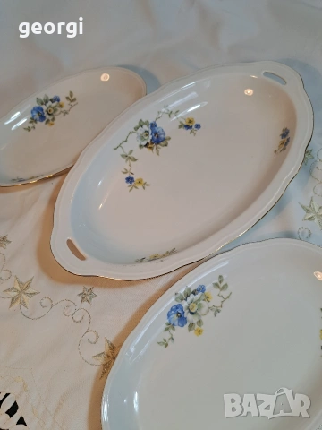 3 елипсовидни порцеланови плата 32/5, снимка 3 - Аксесоари за кухня - 53219361