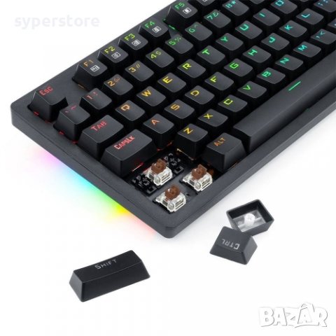 Клавиатура Безжична Блутут и USB Геймърска Redragon Knight K598KNS Механична с RGB подсветка, снимка 3 - Клавиатури и мишки - 39215423