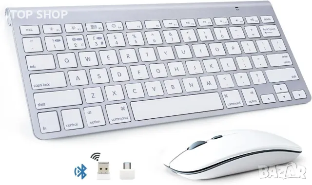 Комбинация от Bluetooth клавиатура и мишка за Mac QWERTY тиха безжична мишка и клавиатура