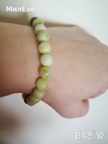 Гривна от естествен камък- перидот, снимка 2 - Гривни - 35633908