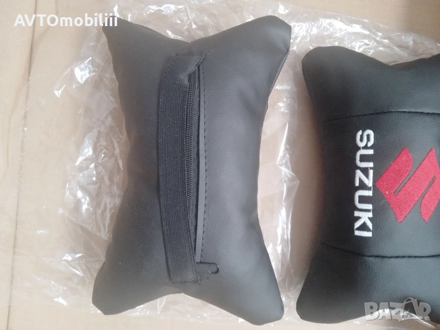 Хубави изцяло кожени възглавнички с бродирано лого Suzuki, снимка 4 - Аксесоари и консумативи - 52816273
