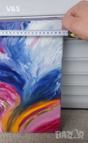 Картина 60/50см ,рисувано платно ,чувства, снимка 5 - Картини - 49757854