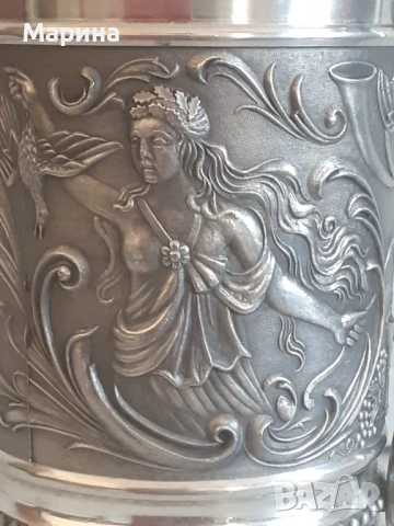 Халба за бира от калай, 500 мл,  Antik*Vintage #77, снимка 9 - Антикварни и старинни предмети - 50736508