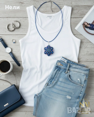 Ръчно изработено колие , снимка 3 - Колиета, медальони, синджири - 53428596