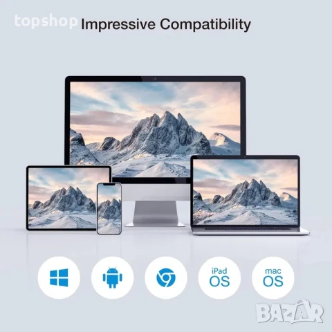 EZCast безжичен HDMI предавател и приемник 4K, Plug & Play, поточно предаване на всякакви устройства, снимка 4 - Мрежови адаптери - 50511277