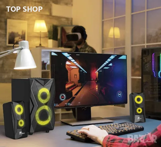 PC игрална система високоговорители със субуфер Bluetooth мултимедийни, снимка 5 - Аудиосистеми - 49970917