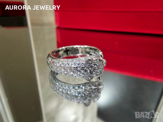 CARTIER Panthere de Cartier White Gold Diamonds Дамски Пръстен, снимка 3 - Пръстени - 52888504