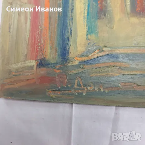 Интересна стара картина подписана  SG2019, снимка 4 - Картини - 47576827