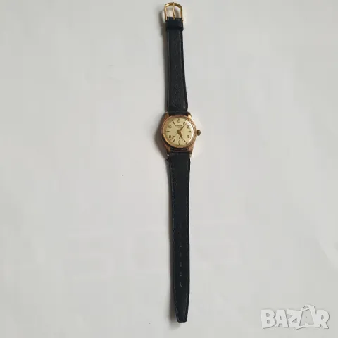 Старинен швейцарски дамски позлатен часовник " Delbana"