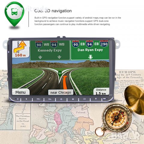 SKODA SEAT VOLKSWAGEN VW PASSAT GOLF 9" FULL TOUCH Андроид НАВИГАЦИЯ, 9018, снимка 10 - Аксесоари и консумативи - 29014355