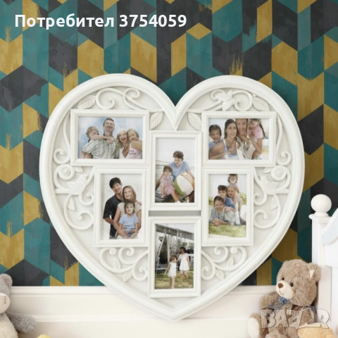 Рамка за снимки сърце - любимите снимки на едно място, снимка 3 - Декорация за дома - 53153218