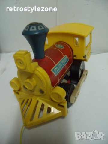 № 6689 стара играчка - влакче / локомотив  - Fisher - Price  Toys - Великобритания 1977 г   , снимка 3 - Други ценни предмети - 39000907