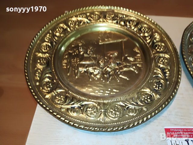 КОНЕ КАРЕТИ-МЕД/МЕСИНГ 31СМ 2БР-ВНОС АНГЛИЯ 2605221946, снимка 4 - Антикварни и старинни предмети - 36885870