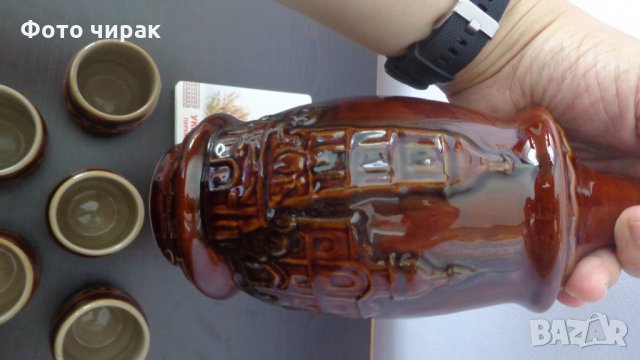 Комплект керамични бутилка и чаши - СССР, снимка 7 - Други ценни предмети - 33047784