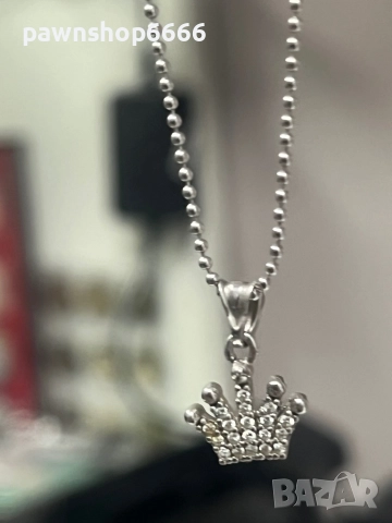 Сребърно синджирче с висулка 925, снимка 3 - Колиета, медальони, синджири - 52322168