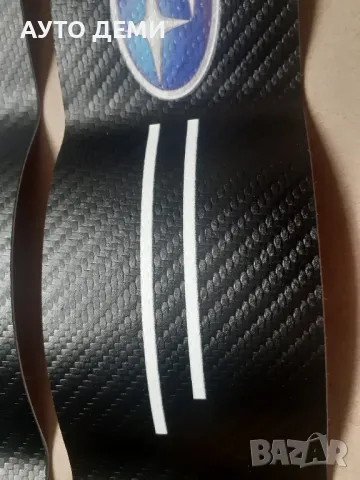 Черен карбон стикери с емблема и надпис на Субару Subaru кола автомобил джип ван, снимка 6 - Аксесоари и консумативи - 50269281