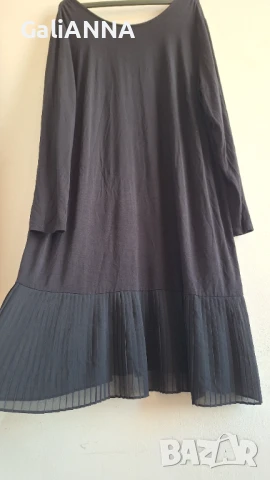 СТРАХОТНА ЧЕРНА РОКЛЯ ЕФЕКТЕН МОДЕЛ 3XL-4XL, снимка 4 - Рокли - 51241380