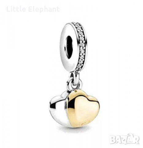 -50% off-Висящ елемент сърца"Завинаги заедно",Gold/нов