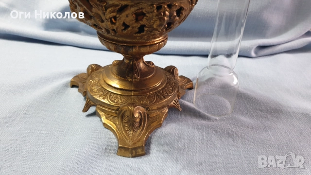 Старинна голяма Австрийска газена лампа, снимка 5 - Антикварни и старинни предмети - 52791738