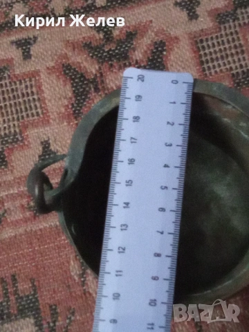 Старо бакърче менче с дръжки 53650, снимка 7 - Антикварни и старинни предмети - 53420868