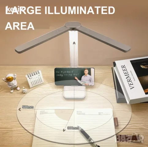 LED настолна лампа,3 нива димируема,сензорна нощна лампа, снимка 2 - Настолни лампи - 48364714