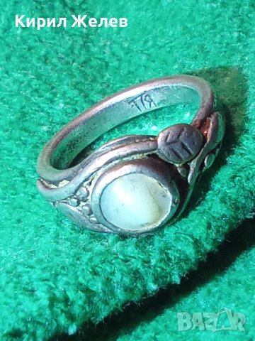 СТАРИНЕН СРЕБЪРЕН ПРЪСТЕН с ИНИЦИАЛИ на МАЙСТОРА "ВД" ВИСОКА ПРОБА СРЕБРО с БЯЛ ИВИЧЕСТ АХАТ 25205, снимка 16 - Антикварни и старинни предмети - 34631881