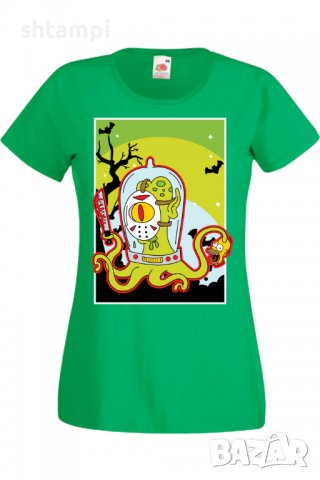 Дамска тениска The Simpsons Alien,Halloween,Хелоуин,Празник,Забавление,Изненада,Обичаи,, снимка 7 - Тениски - 38149380