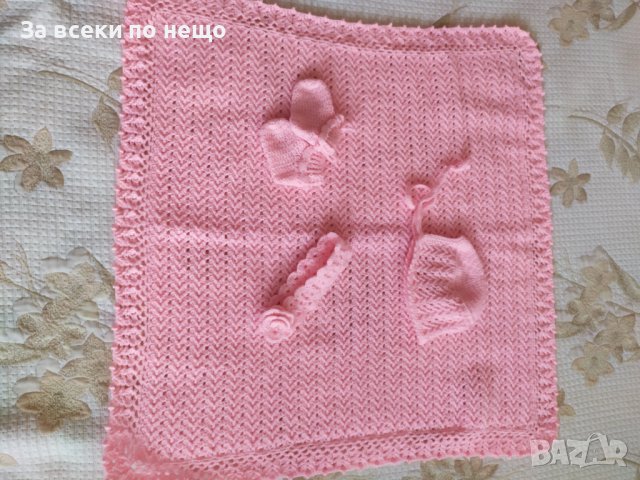 Страхотен плетен комплект за бебе момиче , снимка 3 - Комплекти за бебе - 38644758