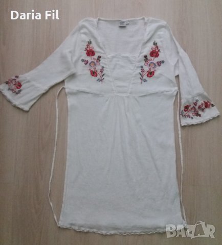 Невероятно красива риза/рокля в бяло с бродерия цветя и дантела , снимка 1 - Ризи - 26270692