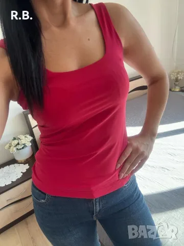 Alessa, червен топ, М размер, снимка 4 - Корсети, бюстиета, топове - 47740264