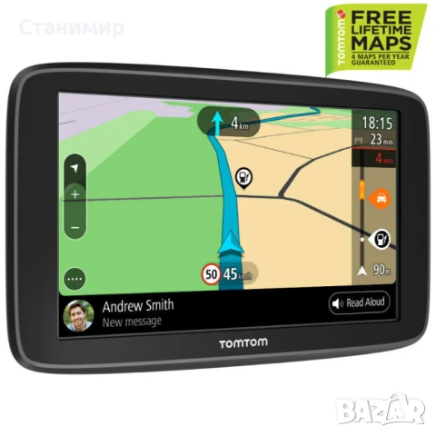 TomTom GO Basic 5"  навигация за кола с доживотен абонамент за трафик и обновяване на карти., снимка 2 - Навигация за кола - 51337085