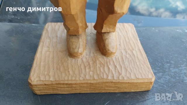 дървена статуетка  музикант , снимка 4 - Антикварни и старинни предмети - 37412938
