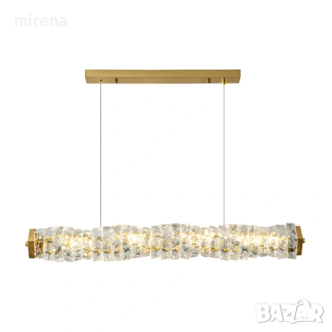 Модерна златна таванна лампа с кристално LED ЛЕД осветление за кухня, снимка 5 - Лампи за таван - 53180754