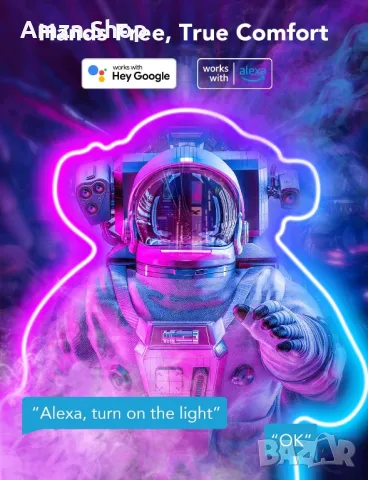 Govee RGBIC неонови LED ленти 3M Направи си сам форма с лед въже, снимка 4 - Лед осветление - 50196460