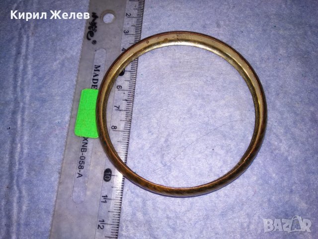 ЗЛАТИСТА СТИЛНО ОРНАМЕНТИРАНА ВИНТИДЖ ГРИВНА от НЕРЪЖДАЕМА СТОМАНА 26574, снимка 8 - Гривни - 40833056