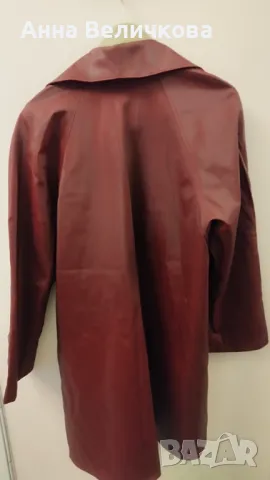 Червено Дълго дамско яке, снимка 3 - Якета - 50299411