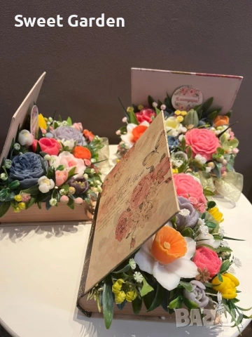  Аранжировки от ароматни ,сапунени цветя, снимка 11 - Подаръци за жени - 53234623