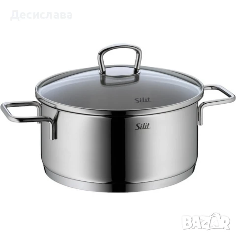 Комплект 3 тенджери Silit Alicante, Стъклени капаци, Сребърен, снимка 4 - Съдове за готвене - 50740918